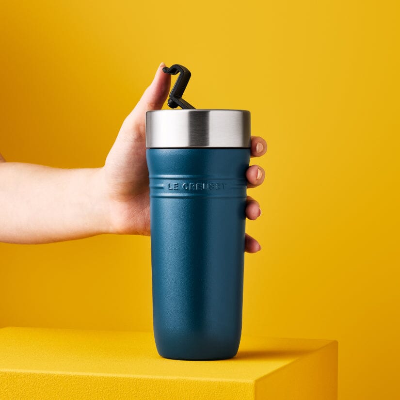 Le Creuset - On The Go Thermosbeker 0,35L Deap Teal Thermosfles Le Creuset 