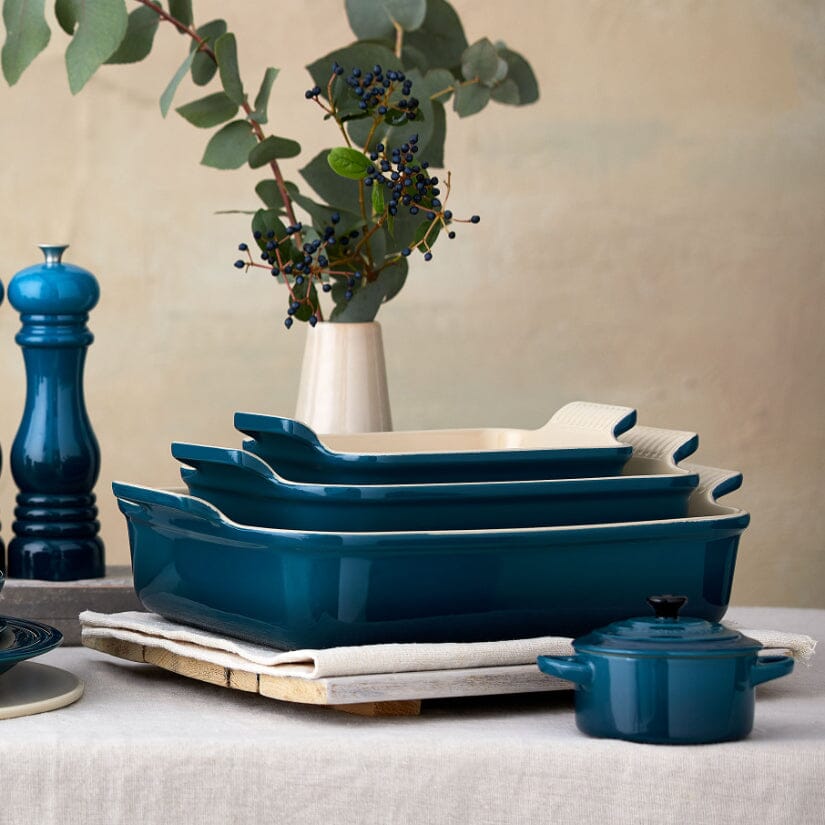 Le Creuset - Ovenschaal rechthoekig Deep Teal 32x24cm 3,1l Ovenschaal Le Creuset 