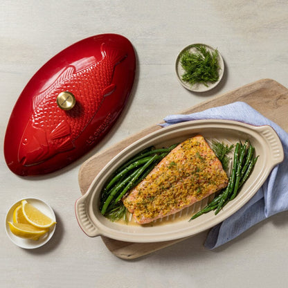 Le Creuset - Ovenschaal Vis 'Kersenrood' Ovenschaal Le Creuset 
