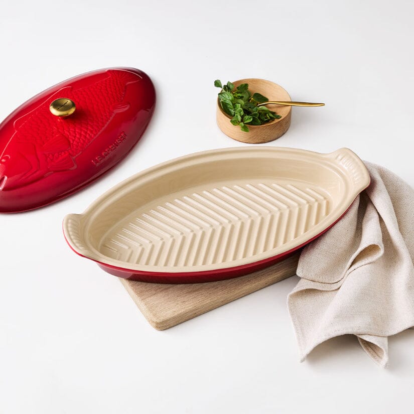 Le Creuset - Ovenschaal Vis 'Kersenrood' Ovenschaal Le Creuset 