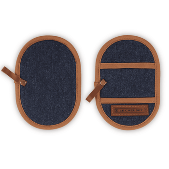 Le Creuset - Pannenlappen set van 2 Denim 18x12,5cm Pannenlappen Le Creuset 