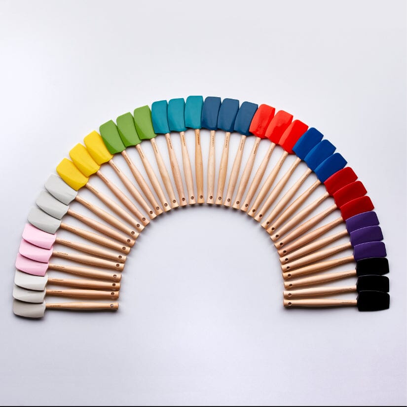Le Creuset - Spatule moyenne premium bleu Caraïbes, ensemble de spatules Le Creuset