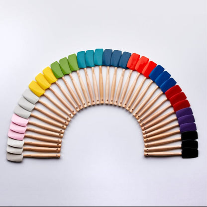 Le Creuset - Spatule moyenne premium bleu Caraïbes, ensemble de spatules Le Creuset