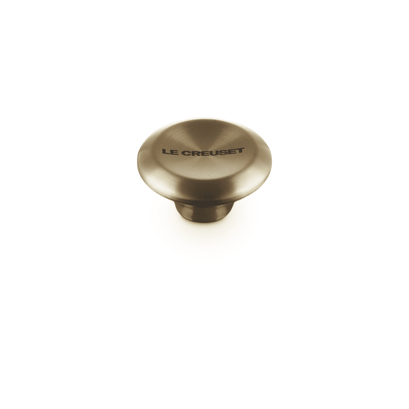 Bouton Le Creuset en acier inoxydable - Rond - Or clair - 5 cm