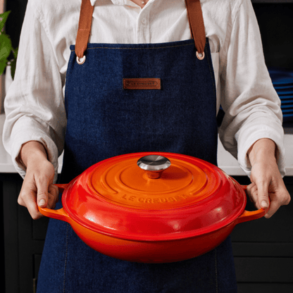 Le Creuset - Tablier en jean 80x70cm Tablier Le Creuset