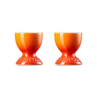 Le Creuset - Set van 2 Eierdopjes Oranjerood Eierdop Le Creuset 