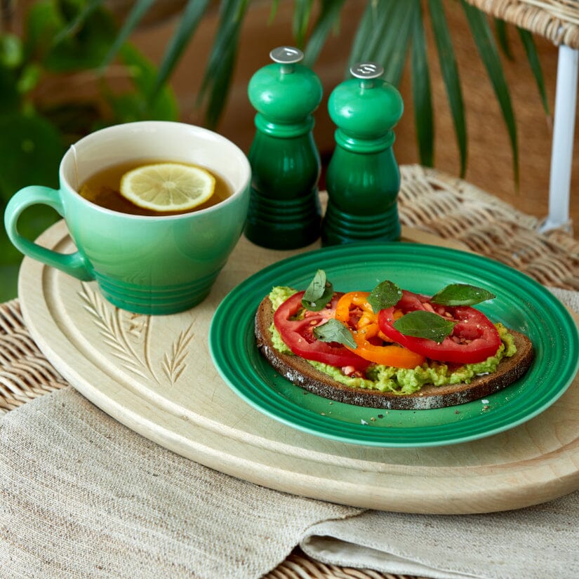 Le Creuset - Lot de 2 petits moulins à poivre et à sel en bambou de 11 cm