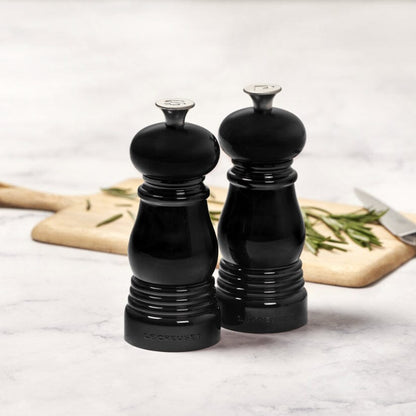 Le Creuset - Ensemble de 2 petits moulins à poivre et à sel noirs ébène de 11 cm