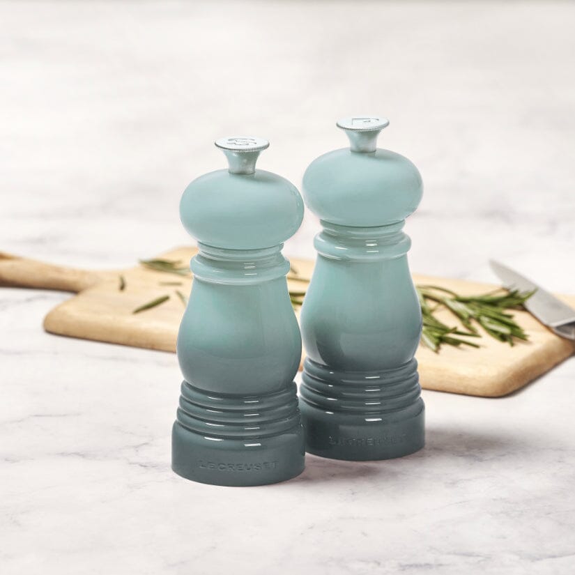Le Creuset - Ensemble de 2 petits moulins à sel de mer 11 cm, moulin à poivre et à sel Le Creuset