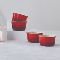 Le Creuset - Lot de 4 Mini Ramequins Rouge Cerise 7,8 cm Plats 0,1l Le Creuset 