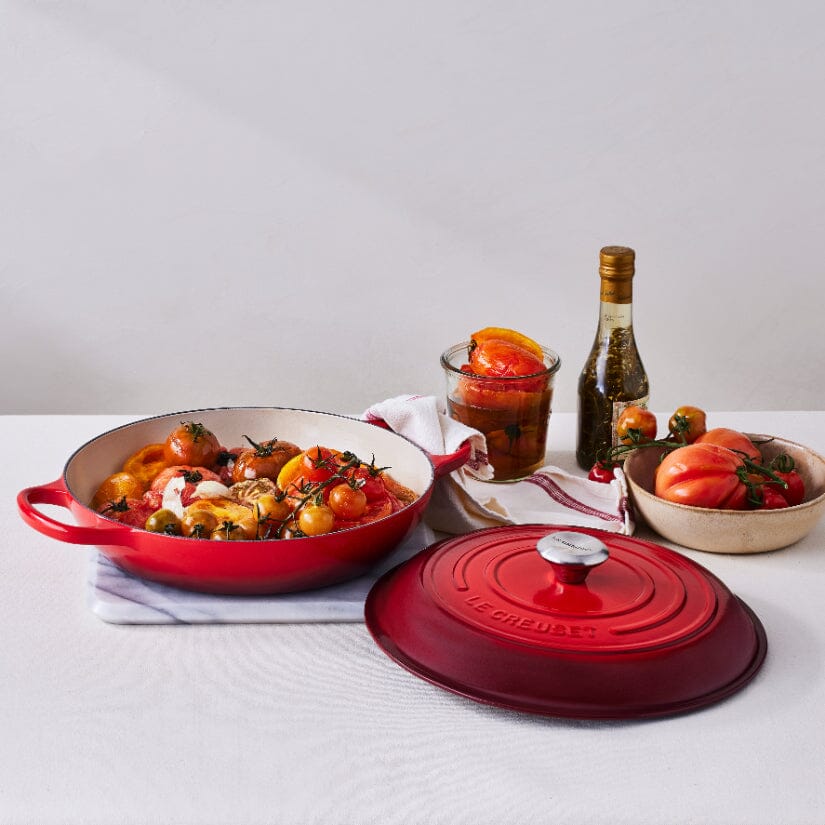 Le Creuset - Cocotte Campagnard Signature Rouge Cerise 30 cm Cocotte Le Creuset