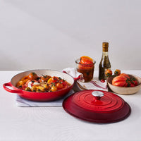 Le Creuset - Cocotte Campagnard Signature Rouge Cerise 30 cm Cocotte Le Creuset
