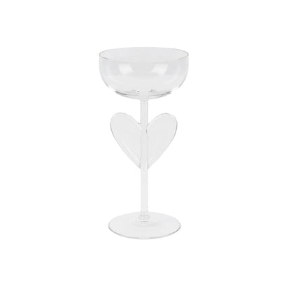 Lepelclub - Chamapgne Coupe - Hart - Transparant Champagne glazen LepelClub 