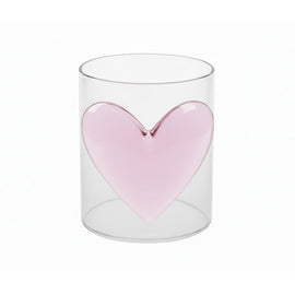 Lepelclub - Glas Hart - Roze Drinkglazen LepelClub 