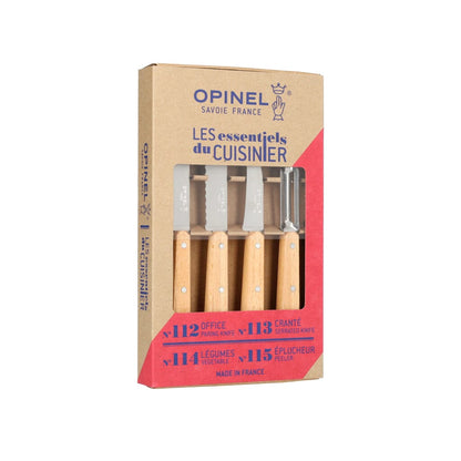 Opinel - Les Essentiels 4-delige Messenset Klein - Beukenhout Opinel 