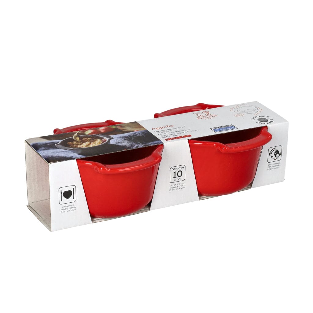 Peugeot - Appolia Duo Ramequins 11cm Rood Ovenschaal Peugeot 