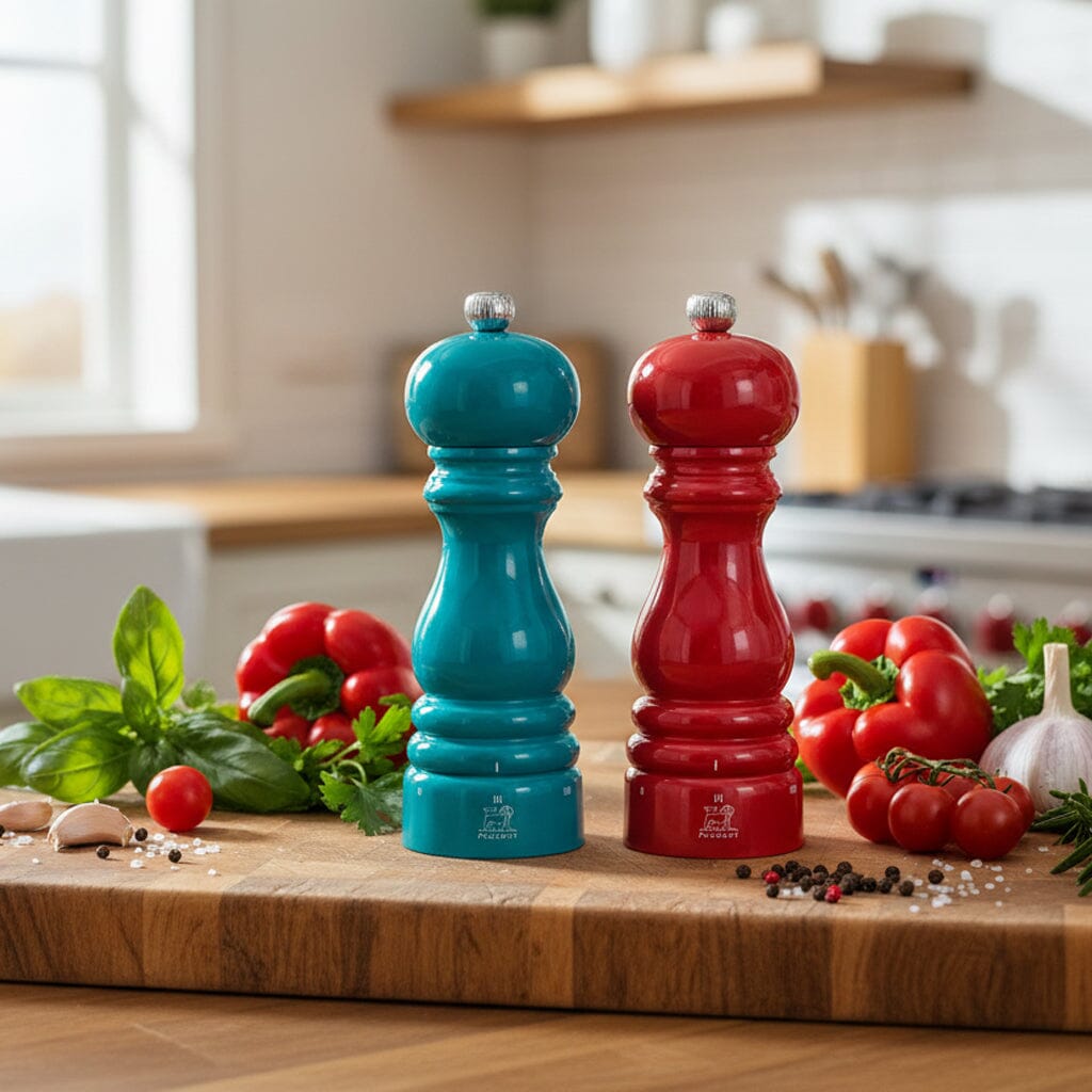 Peugeot - Paris Peper- en Zoutmolen set 18 cm Pacific Blauw en Passion Rood Peper- en Zoutmolen set Peugeot 