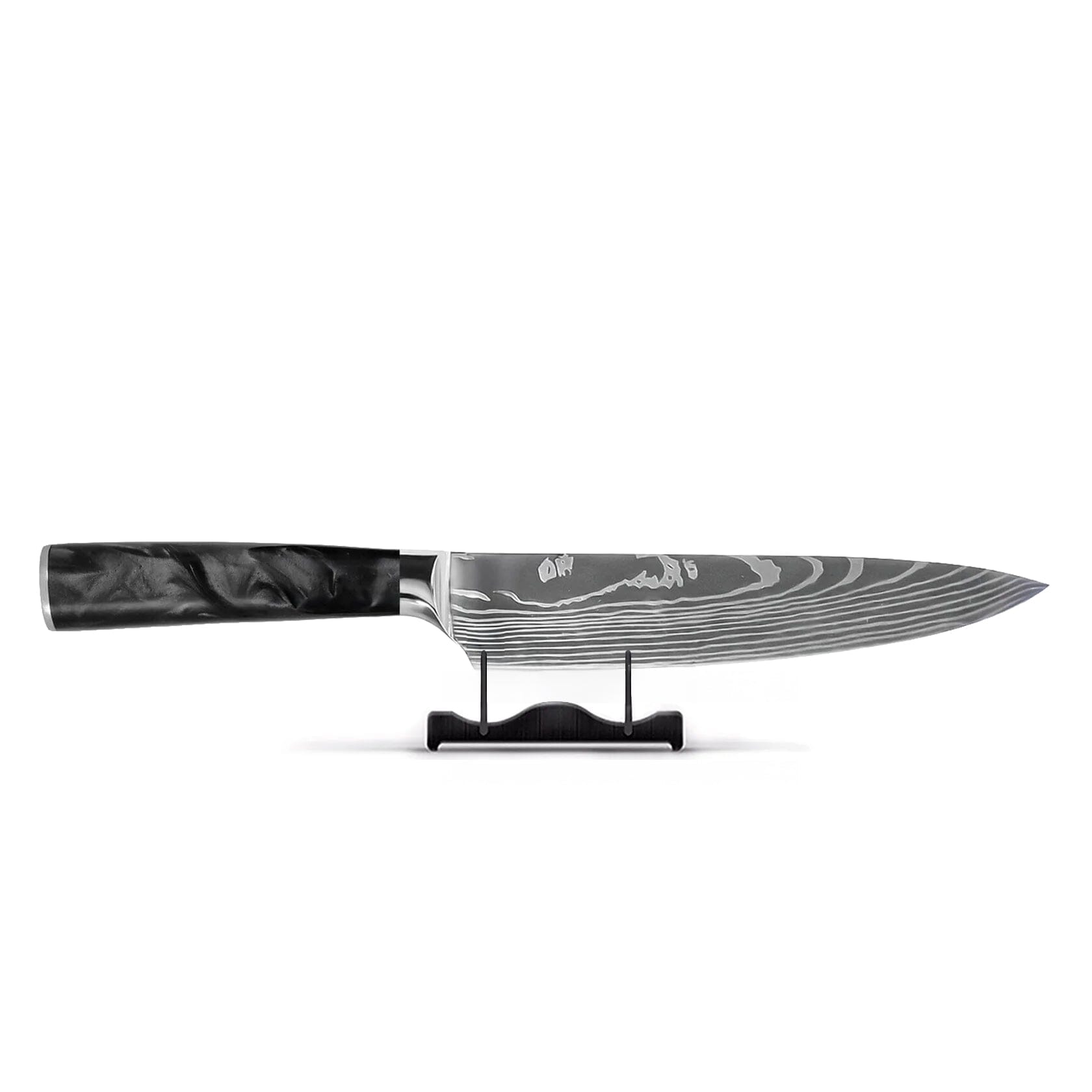 Shinrai Knives - Damascus Print Epoxy Onyx Koksmes 20 cm Koksmes Shinrai Knives 