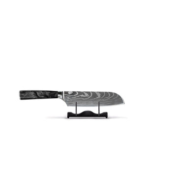 Shinrai Knives - Damascus Print Onyx Santoku mes 13 cm Santokumes Shinrai Knives 