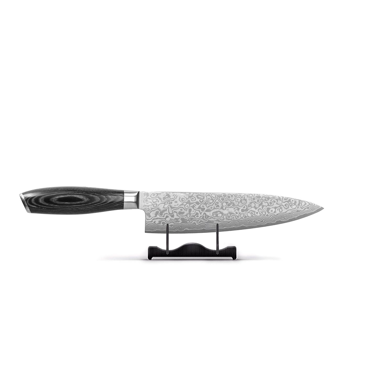 Shinrai Knives - Damast Pakka Wood 6-delige Messenset + Messenblok Cito dubbelzijdig Messenset met blok Shinrai Knives 