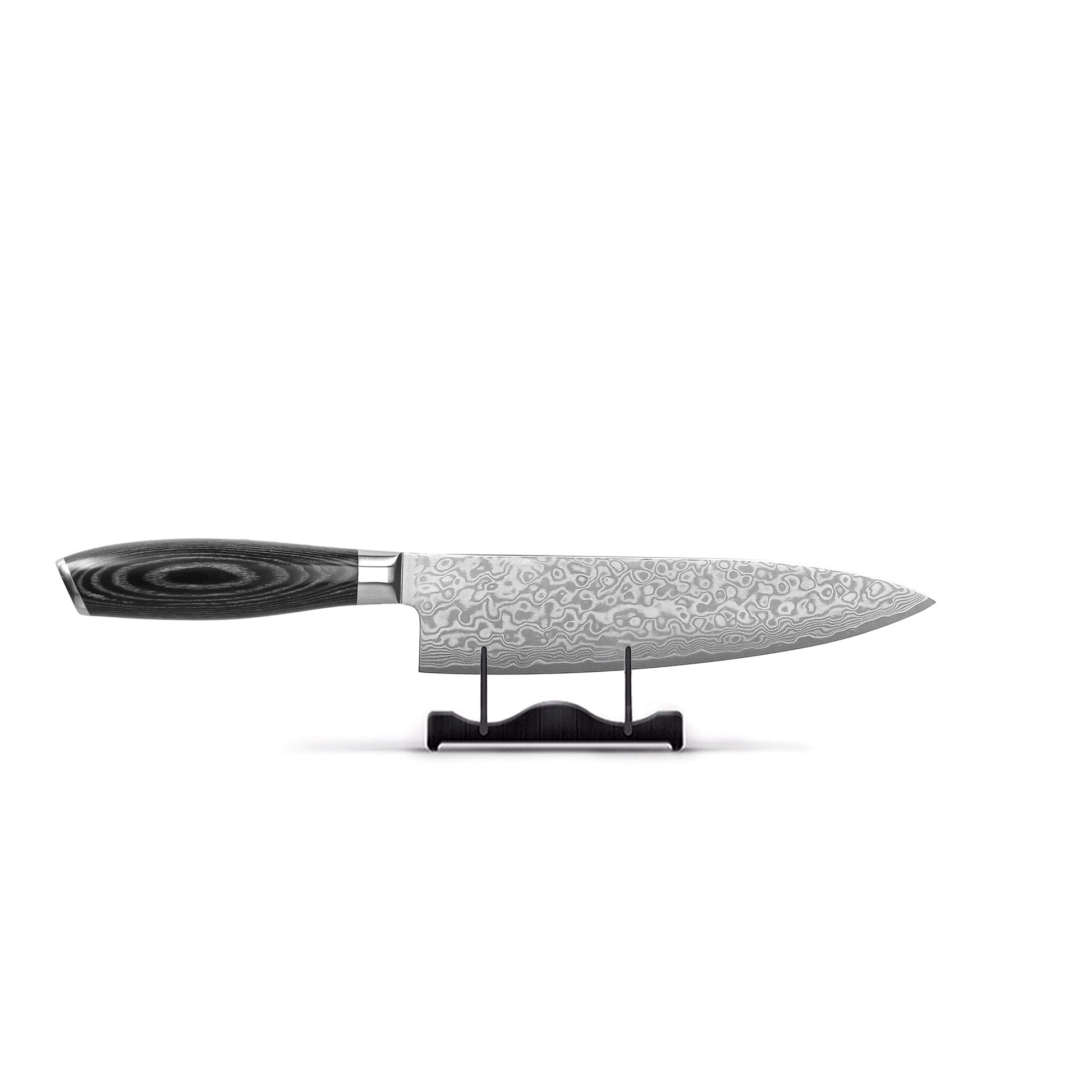Shinrai Knives - Damast Pakka Wood 6-delige Messenset + Messenblok Cito dubbelzijdig Messenset met blok Shinrai Knives 