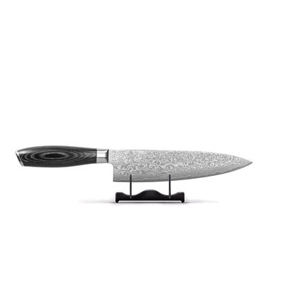 Shinrai Knives - Damast Pakka Wood 6-delige Messenset + Messenblok Cito dubbelzijdig Messenset met blok Shinrai Knives 