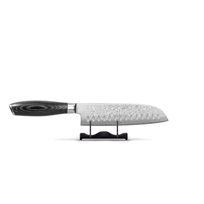 Shinrai Knives - Damast Pakka Wood 6-delige Messenset + Messenblok Cito dubbelzijdig Messenset met blok Shinrai Knives 