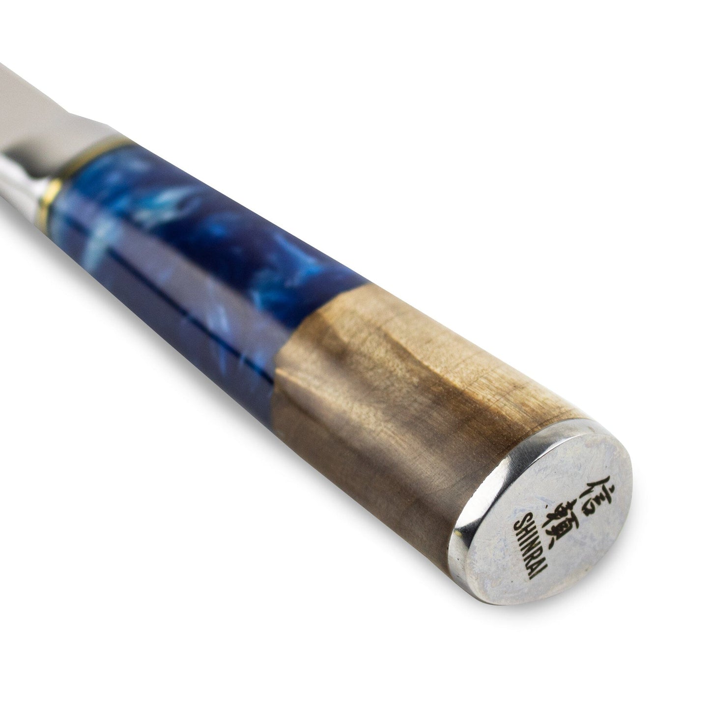 Shinrai Knives - Epoxy Sapphire Damascus Broodmes 20 cm Broodmes Shinrai Knives 