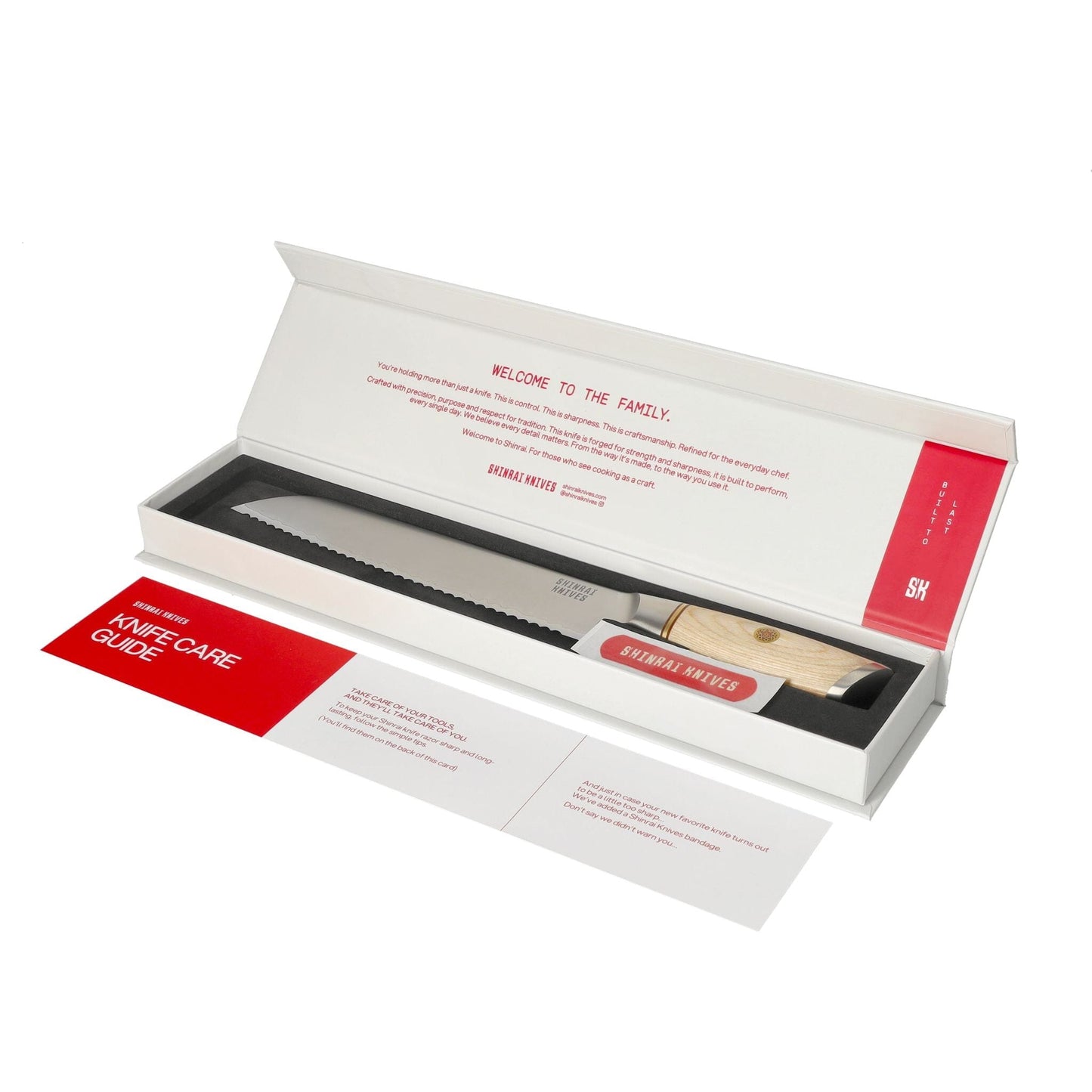 Shinrai Knives - Hikari Damascus 3-delige set - Koksmes + Broodmes + Schilmes Messenset Shinrai Knives 