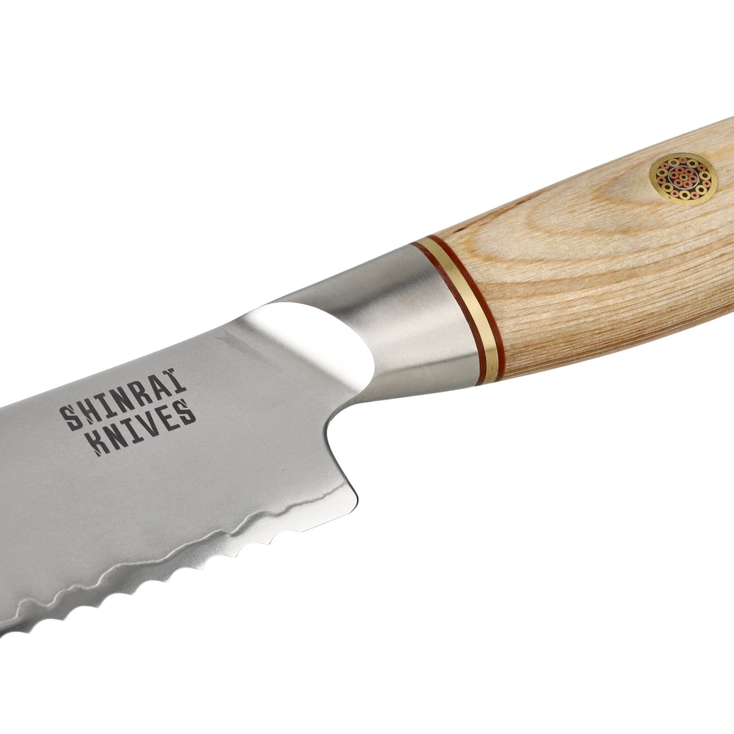Shinrai Knives - Hikari Damascus 4-delige set - Koksmes + Santoku + Broodmes + Schilmes Messenset Shinrai Knives 
