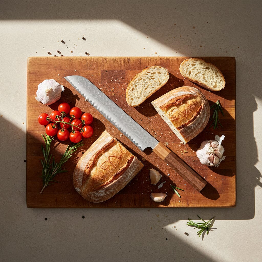 Shinrai Knives - Kigami Exclusive Damascus Broodmes 20 cm Broodmes Shinrai Knives 