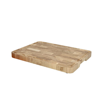 Planche à découper en bois de frêne de luxe Shinrai Knives - Bois de bout - 35 × 25 × 2,5 cm