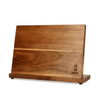 Couteaux Shinrai - Bloc magnétique à couteaux simple face - Bloc magnétique à couteaux en bois d'acacia