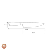 Shinrai Knives - Parelmoer Jewels Damascus Koksmes 20 cm Koksmes Shinrai Knives 