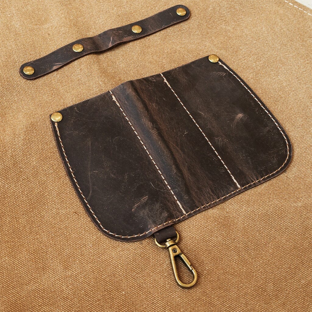 Shinrai Knives - Schort Hoogwaardig Canvas & Leer Bruin Schort Shinrai Knives 