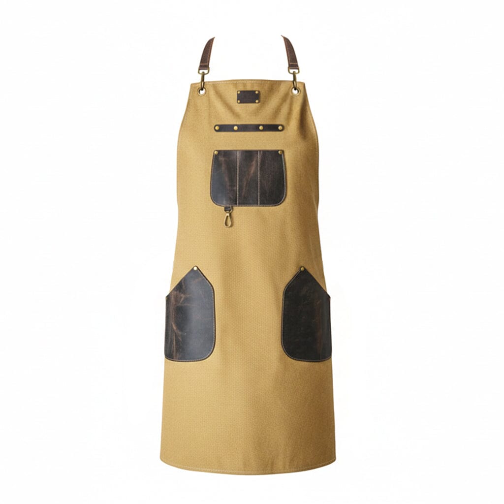 Shinrai Knives - Schort Hoogwaardig Canvas & Leer Bruin Schort Shinrai Knives 