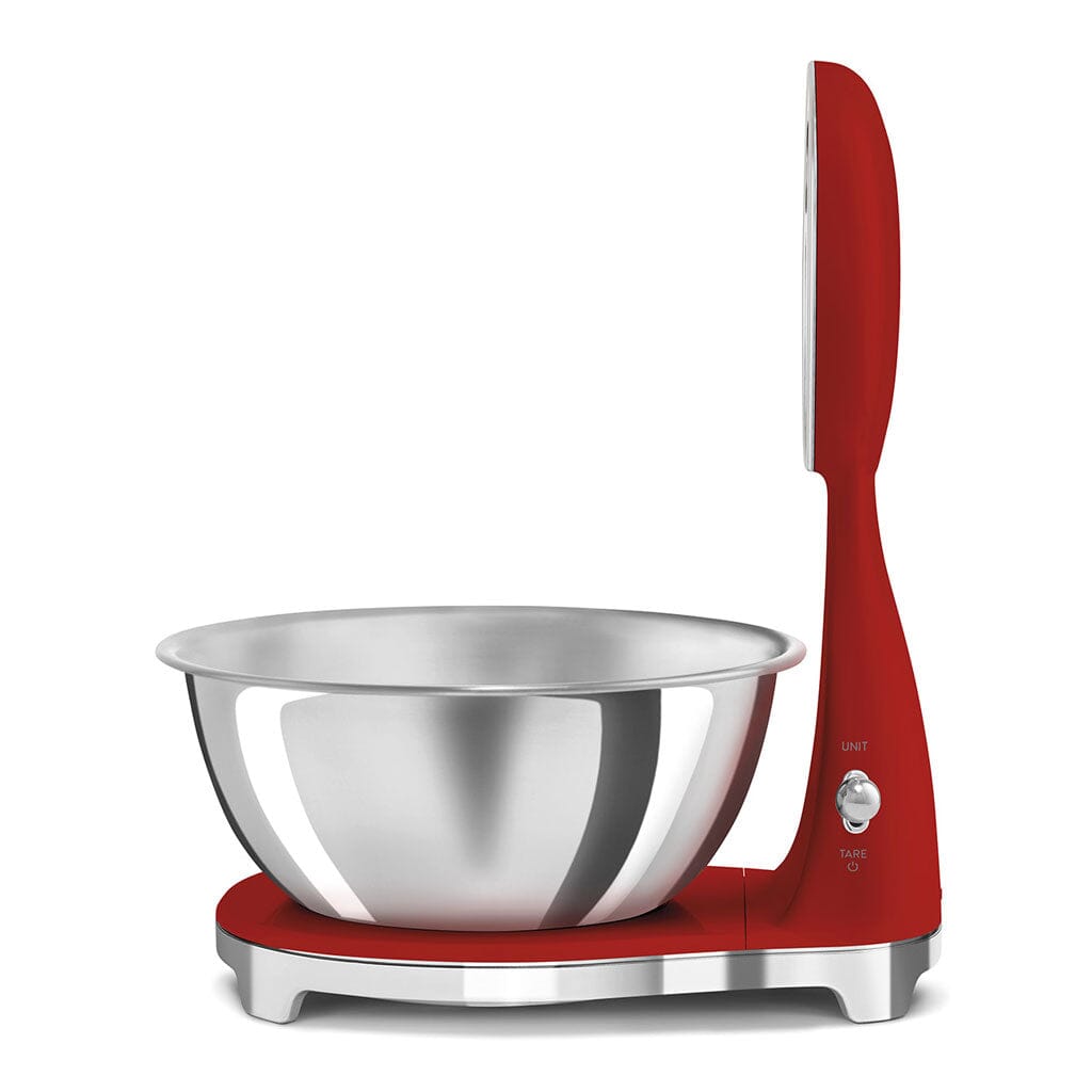 SMEG - Weegschaal Digitaal Jaren 50 Rood Keukenweegschaal Smeg 