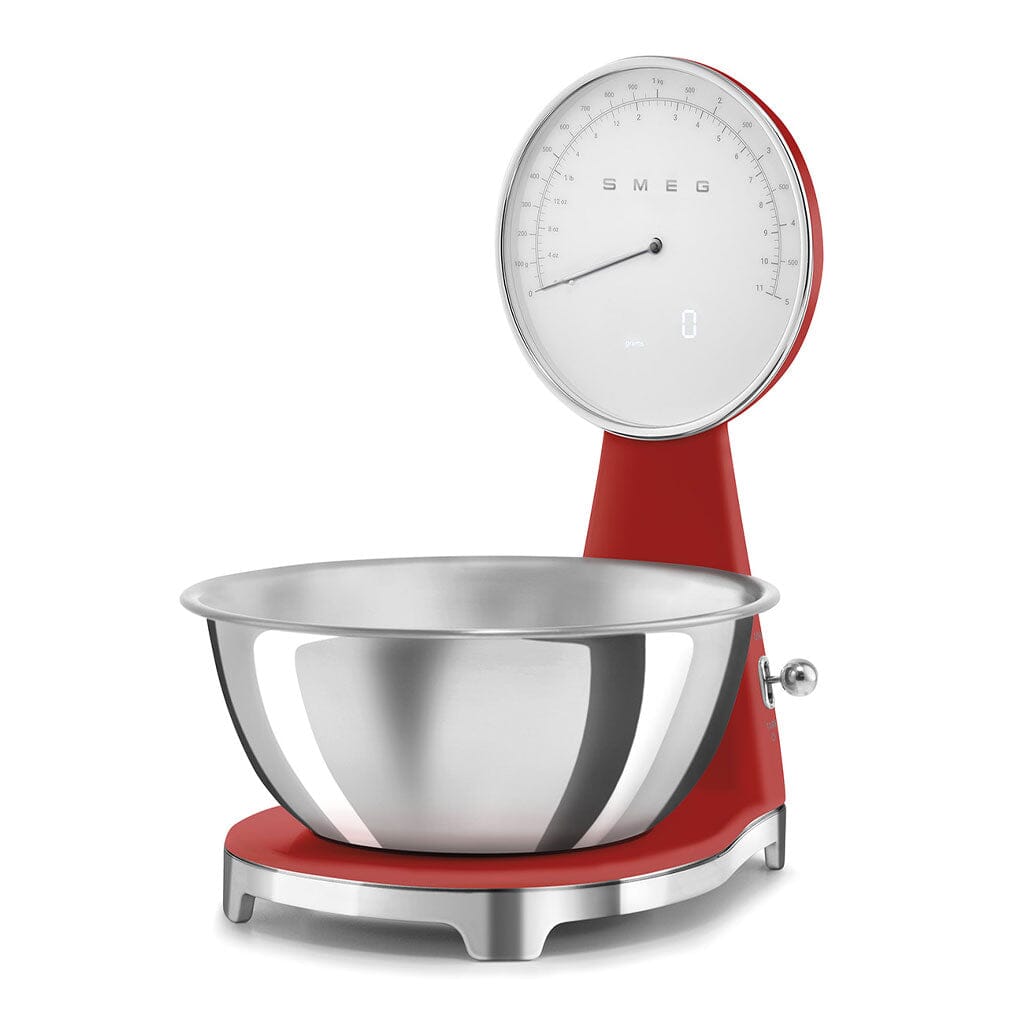 SMEG - Weegschaal Digitaal Jaren 50 Rood Keukenweegschaal Smeg 