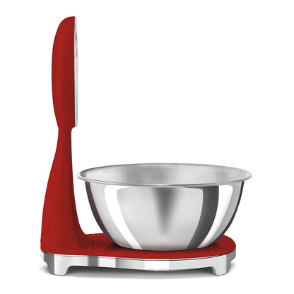 SMEG - Weegschaal Digitaal Jaren 50 Rood Keukenweegschaal Smeg 
