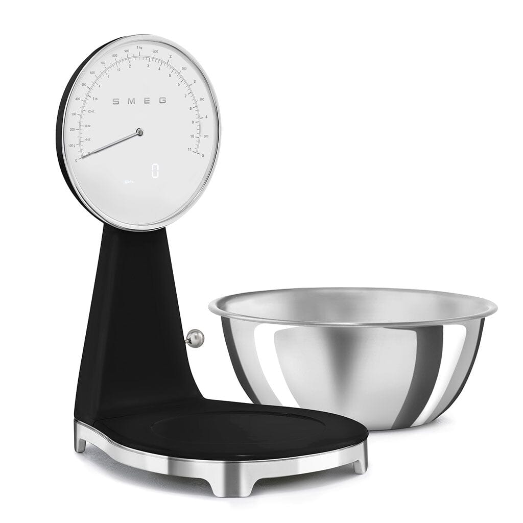 SMEG - Weegschaal Digitaal Jaren 50 Zwart Keukenweegschaal Smeg 
