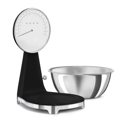 SMEG - Weegschaal Digitaal Jaren 50 Zwart Keukenweegschaal Smeg 