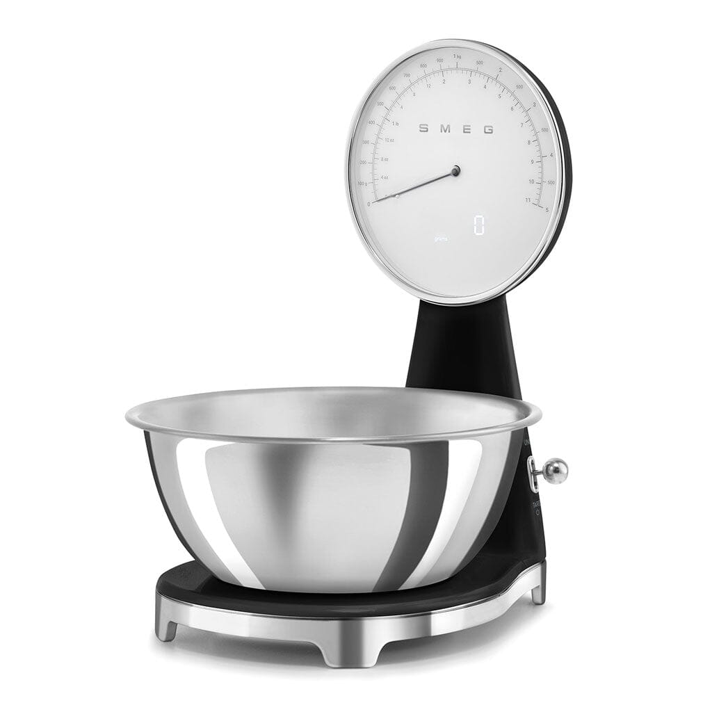 SMEG - Weegschaal Digitaal Jaren 50 Zwart Keukenweegschaal Smeg 
