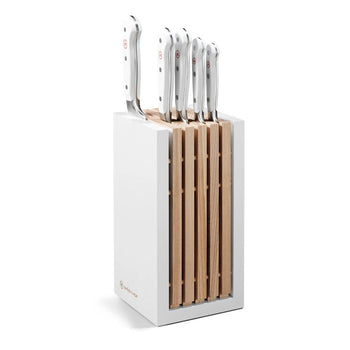 Wusthof - Classic Messenset 5-delig Wit met blok Messenset met blok Wusthof 
