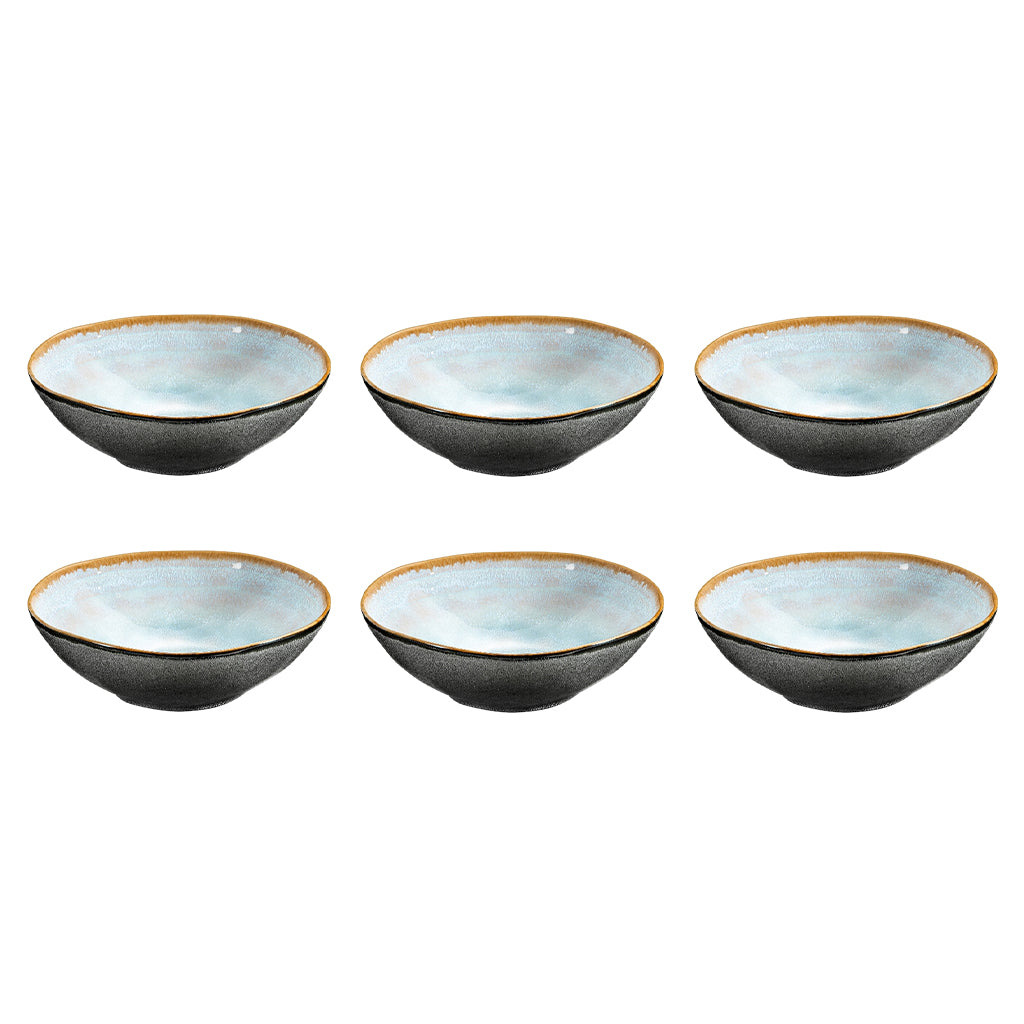 Médard de Noblat - Bol à soupe Shadow Aqua 19,5 cm (lot de 6)