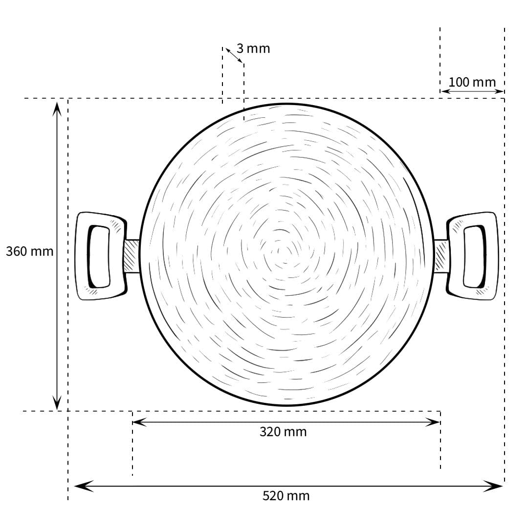 Eurolux - Wokpan 32 x 10 cm Wokpan Eurolux 